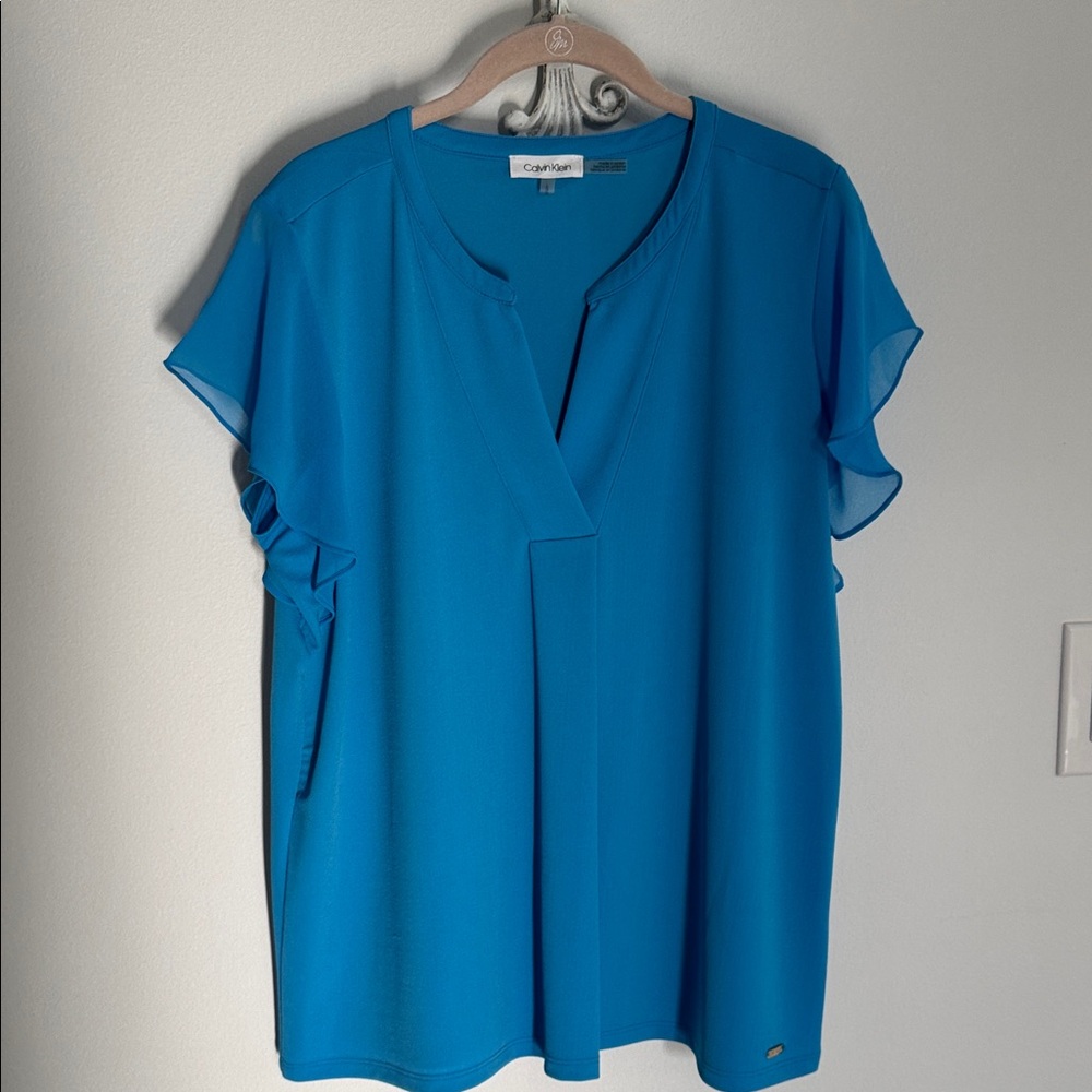 Calvin Klein Vibrant Blue Women's Blouse